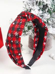2 buc bentiță de Crăciun cu fundă în carouri, cerc colorat pentru legături de păr, set cadou accesorii sezoniere pentru păr, accesorii de păr, diademă, cerc pentru păr, bentiță de păr, articole școlare,