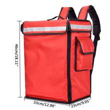 42L Portable Food Pizza Delivery Picnic Storage Backpack Red