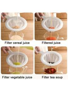 1 件装多功能过滤筛，豆浆过滤器，食品过滤器，果汁面粉过滤器，厨房过滤器，细网过滤器，咖啡/牛奶残渣过滤网，家用榨汁机网状过滤器，分离过滤器残渣，大学宿舍必需品，返校用品，厨房用具，过滤勺 - 彩色 - 查看 6