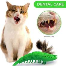 Toothbrush Toy- Hard Rubber - Dental Care, Interactive Toothbrush Chew Toy Treat Toy Interactive Games