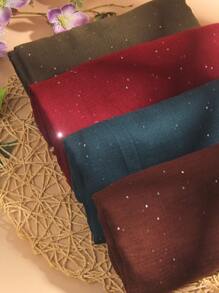 New Autumn And Winter 1 Piece Solid Color Heavy Sequins, Retro And Luxurious Decorative Headscarf, Light And Soft Comfortable Fabric, Women Daily Festival Wear Shiny Decorative Hijab Abaya Accessories Valentine's Day Valentines - Multicolor - View 13