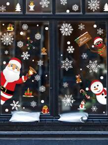 1 Bộ đồ trang trí tiệc Giáng sinh các loại Ông già Noel, Tuần lộc, Người tuyết Miếng dán cửa sổ Đồ trang trí Giáng sinh Đồ trang trí Giáng sinh Đồ trang trí Giáng sinh - Nhiều màu - Xem 3