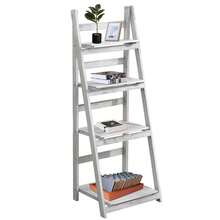 Foldable Ladder Bookshelf Rack 4 Tier Vintage Plant Stand Display Shelf Storage - 1 - 查看 8