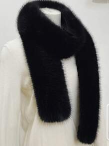 1pc Fluffy Scarf, Fashionable Soft Fuzzy Long Scarf Shawl, Warm For Party, Ceremony