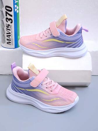 2024 Autumn New Girls' Mesh Breathable Casual Sneakers, Lightweight Shock-Absorbing Soft Bottom Running Shoes, Versatile Thick-Soled Non-Slip Fashion Comfortable Sports Shoes, Campus Style Student Cute Shoes, Featuring 3D Printed Flame Design On Upper, EVA Ultra-Light Outsole Suitable For Daily Commute And Student Wear