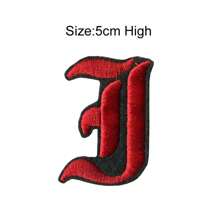 1 Pièce Optionnelle Alphabet Noir Edge Patch Brodé, Fer Sur/insignes, Vêtements Et Accessoires Décoration