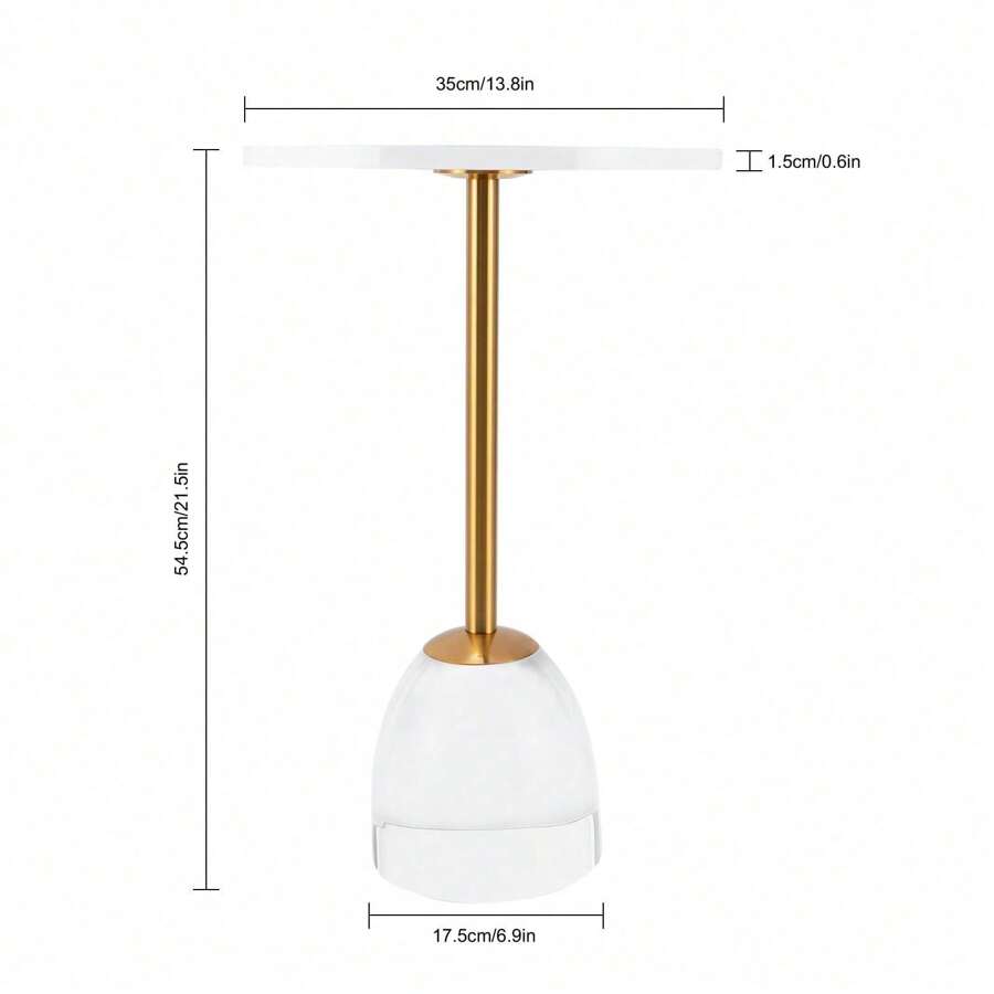 Solid Acrylic End Table, Clear Acrylic Side Table End Table Simple Tea
