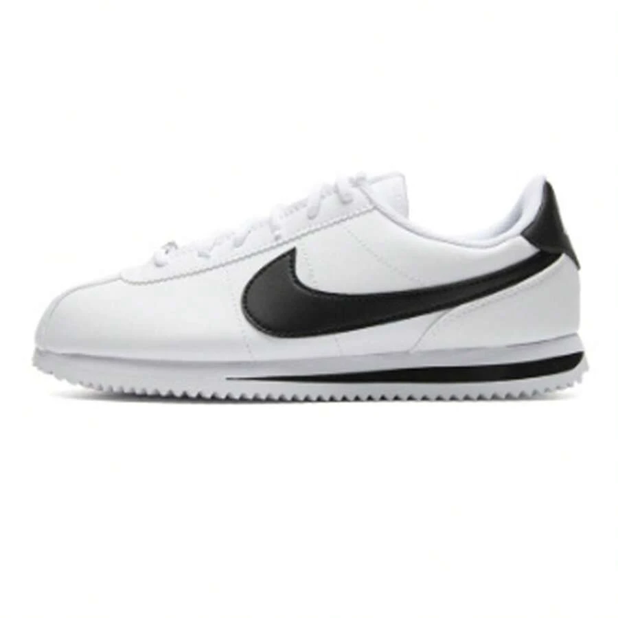 Nike CORTEZ BASIC SL (GS) Mesh Low-Top Running Shoes, Lightweight Running Shoes, Casual Shoes - White-black - View 1