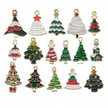 30pcs Random Assorted Cute Christmas Pendant Set - Mini Alloy DIY Pendants For Necklace, Bracelet, Earrings And Other Handmade Decorations - Santa Claus, Reindeer, Snowman Designs, Suitable For All Seasons - Christmas - View 7