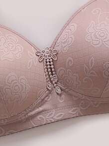 2pcs Women's Padded Wireless Adjustable Back Hook Lingerie Bra - Multicolor - View 3