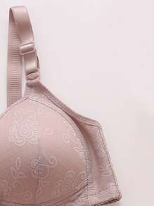 2pcs Women's Padded Wireless Adjustable Back Hook Lingerie Bra - Multicolor - View 4