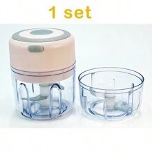 zhuanlishouquan 电动蒜泥机、迷你便携式蔬菜切碎机、100ML/250ML 食物切碎机、USB 充电式蒜泥机、蔬菜搅拌机、无线食品加工机（适用于姜、辣椒等）