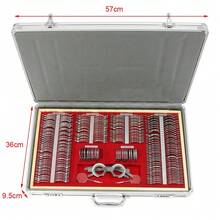 YUNRUX Metal Optometry Optical Trial Lens Set Optometry Metal Rim Lens Optical Trial Lens Set Optometry Kit Metal Rim Trial Frame Trial Frame Optician With Trial Frame Trial Lens Frame 266 Optical - A - View 2