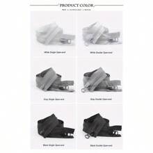 5 Pcs Meetee 8# Resin Zippers Close-End Open-End Long Auto Lock Zip For Coat Bags Tent Zipper Repair Sewing Accessory - 8# Resin - View 4