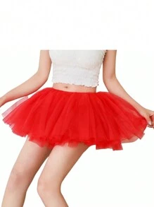 Nouvelle jupe de dessous Lolita en tulle bouffant blanc et noir. Accessoires pour robe de bal, cosplay, mariée, enfants. Jupon sans os, tutu, robe de fête, Saint-Valentin - A - Voir 2