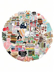 1 rollo 290 piezas Etiquetas con nombres de estudiantes de dibujos animados lindos, etiquetas adhesivas de nombres para libros - Multicolor - Ver 16