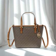 Michael Kors 女士 Jet Set Travel Xs Cryl Conv Tz 手提包单肩包 35T9GTVT0B - 35T9GTVT0B BROWN 棕色/黑色 - 查看 3
