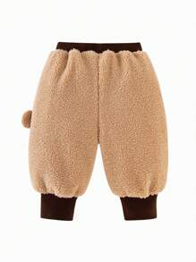 mini bala Jungen Mädchen Fleece Lang Hose Herbst Winter Stilvolle Freizeithose