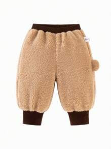 mini bala Jungen Mädchen Fleece Lang Hose Herbst Winter Stilvolle Freizeithose