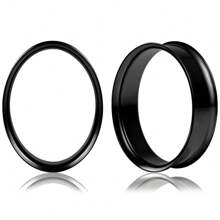 2 件 316 不锈钢椭圆形双喇叭形耳塞耳塞隧道拉伸器身体穿孔首饰一对出售 - 橢圓 - 查看 34