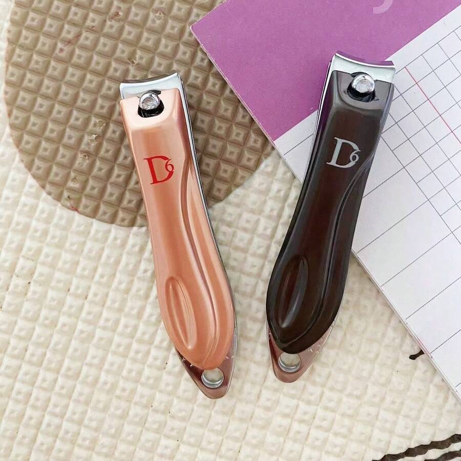 2pcs Stainless Steel Nail Clippers With Nail File, Sharp , For Trimming