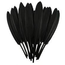20Pcs Artificial Black Feathers Crafts DIY Handmade Home Accessories Plime Carnival Headwear Party Plumas Jewelry Making Wedding Decoration - Multicolor - View 12