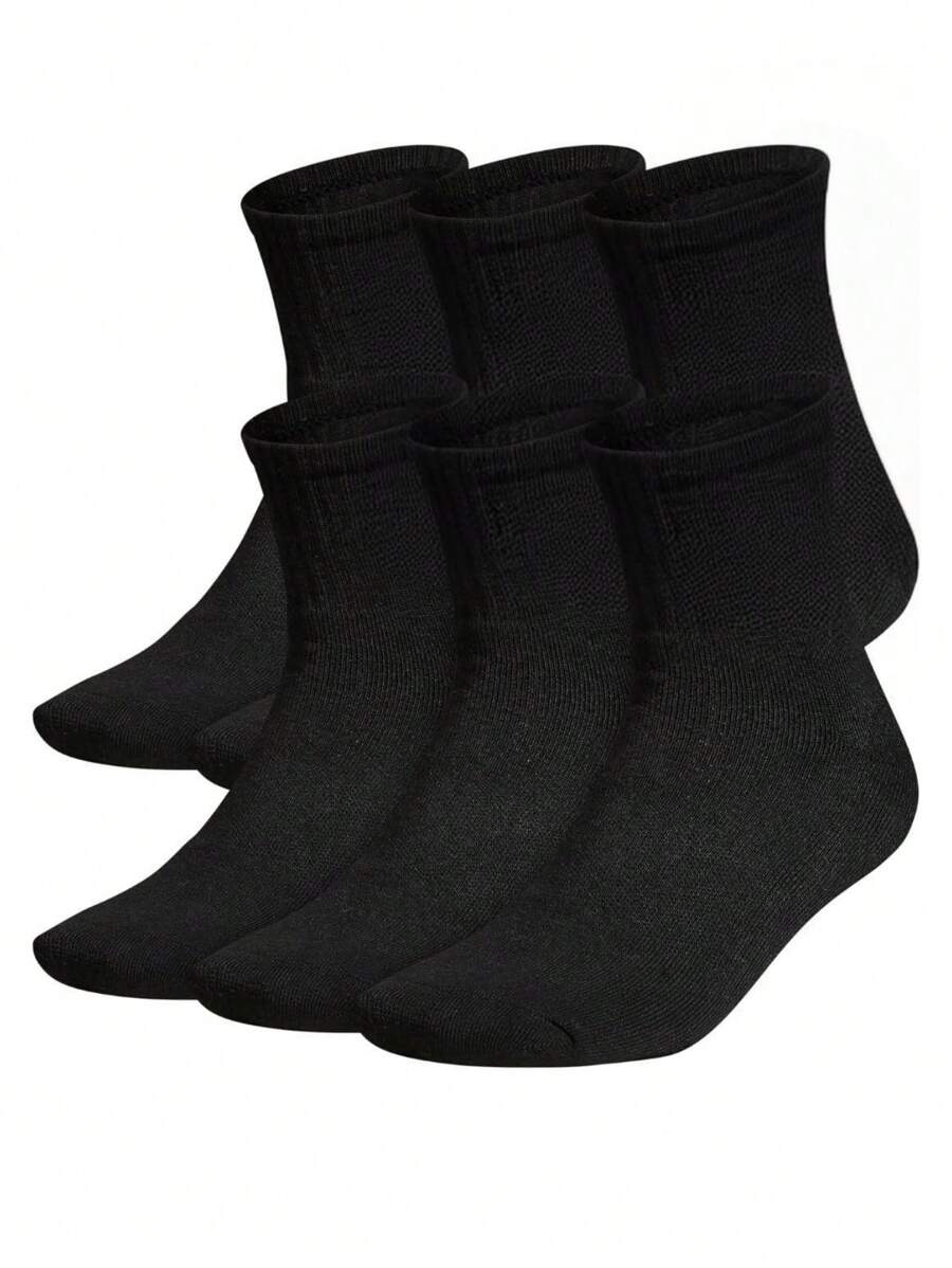 12 pares calcetines de comprension unisex calceta  deportiva o formal para actividades al aire libre - Negro - Ver 1