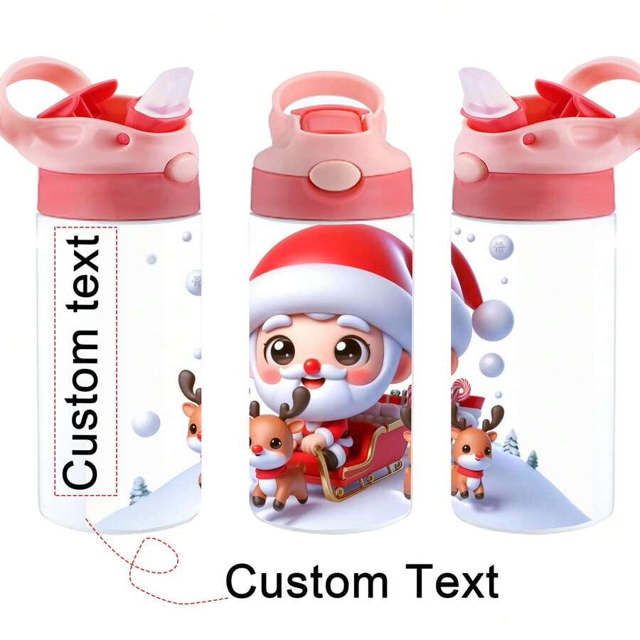 Bình giữ nhiệt in hình ông già Noel hoạt hình đáng yêu 354ml/12oz, Quà tặng tên tùy chỉnh phù hợp cho gia đình và bạn bè - nhiều màu - Xem 1