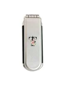 1 pièce Miroir de maquillage et de cheveux 2-en-1 pliable - Portable, de table, lettres noires fleuries A-Z, outil de beauté contemporain pour voyager. Peigne pliant avec miroir de maquillage, facile à transporter, parfait pour les voyages, les sorties, l'utilisation. Peigne à coussin d'air double usage, accessoire de massage du cuir chevelu, produit de voyage, fournitures scolaires, accessoires de vacances essentiels - Argent - Voir 31