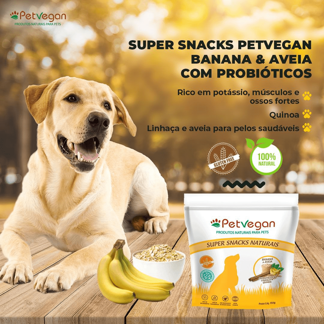 Natural Vegan Probiotics Banana And Oatmeal Dog Snacks Biscuit 150g
