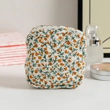 1 Piece Cartoon Fabric Menstruation Cosmetic Bag, Large Capacity Zipper Cosmetic Bag, Multi-Functional Storage Bag. Hygiene Bag, Hygiene Bag, Coin Bag, Pink Square Cosmetic Bag Large Capacity Cosmetic Bag Large Capacity Travel Cosmetic Bag Cosmetic Bag - Multicolor - View 17