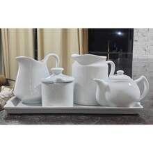 Coffee And Tea Set Table Set 5 Pieces - White Porcelain (2) - 白色 - 查看 4