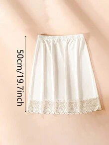 3 pièces/1 pièce, intérieur pour femmes, antistatique et anti-reflet, couleur unie, plusieurs tailles, bord plat, style dentelle, doublure, mi-corps, jupon, jupe taille, ceinture taille été, école automne, automne, Halloween