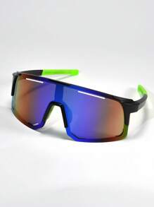 1pc Men's Pink Plain Y2k Sports Glasses Suitable For Outdoor Beach Accessories For Women Glasses Shades - Multicolor - View 15