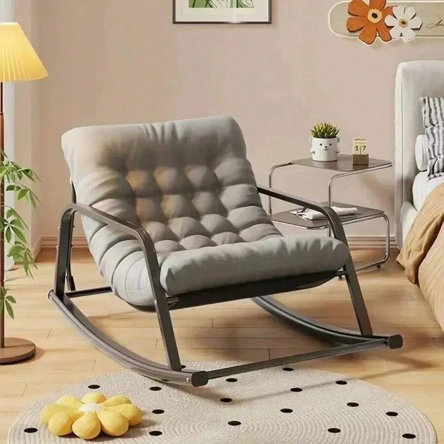 Double Recliner Chair Balcony Large Rocking Chairs With Cushion Winter