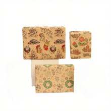 6pcs Premium Mixed Wrapping Paper Set, Featuring Christmas Cats, Candies, Bells Party Gifts, Kraft Paper, Holiday Gift Wrapping DIY Kit,Christmas Valentine Day