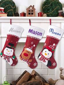 1pc Custom Name Christmas Stockings, Personalized Christmas Stockings,Christmas Stockings With Names,Custom Christmas Stockings,Christmas Decorations,Christmas Decorations For Home,Christmas Stockings Bulk,Personalized Christmas Gifts For Women,Mother,Mom,Men,Father,Dad,Wife,Husband,Dog,Cat,Best Friend,Him,Her,Couple,Bestie,Bride,Bridesmaid,Grandma,Grandpa,Sister,Brother - Style 1 - View 7