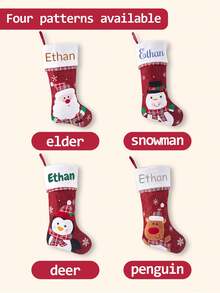 1pc Custom Name Christmas Stockings, Personalized Christmas Stockings,Christmas Stockings With Names,Custom Christmas Stockings,Christmas Decorations,Christmas Decorations For Home,Christmas Stockings Bulk,Personalized Christmas Gifts For Women,Mother,Mom,Men,Father,Dad,Wife,Husband,Dog,Cat,Best Friend,Him,Her,Couple,Bestie,Bride,Bridesmaid,Grandma,Grandpa,Sister,Brother - Style 1 - View 6