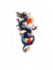 1 pieza Nuevo tatuaje 3D adhesivo, tatuajes temporales sofisticados para brazo/pierna - Multicolor - Ver 5