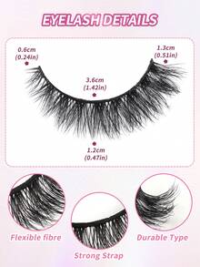 MAGEFY 5pairs/Set 3D Faux Mink Hair Fluffy False Eyelashes With Leaf-Shaped Tray+Double Ended Eyebrow Grooming Tool+Eyebrow Brush,Natural Looking, 3D Natural Spiky Manga Lashes Fluffy Wispy Soft Lashes Fake Eyelashes False Eyelashes Strip,Natural Soft Eyelash Criss Cross Wispy Fluffy Lashes,Naturally Slender, Curled And Enlarged Eyes,For Women To Use Travel, Party For Parties Travel School Daily Work Etc - 交叉款 - 查看 6
