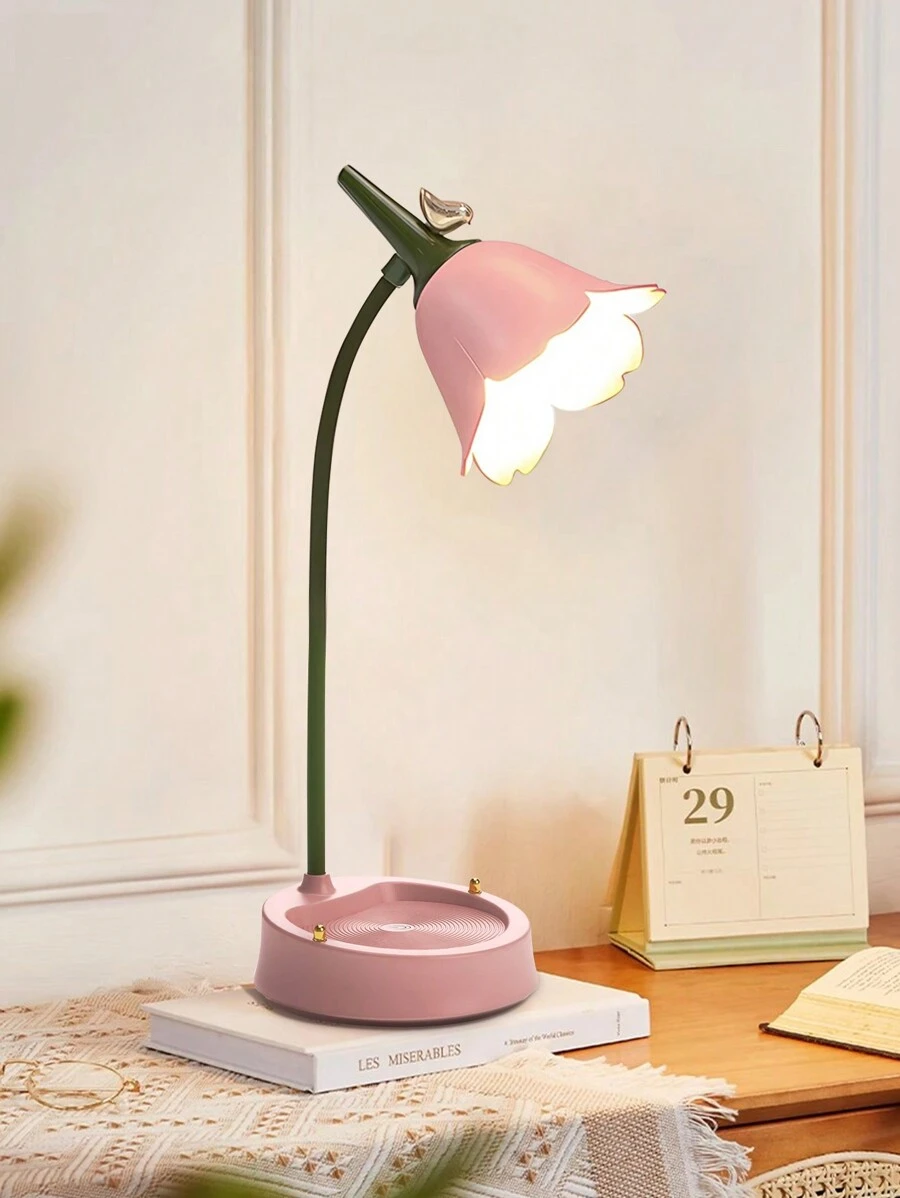 1 件可调光 LED 创意台灯，可充电触控护眼灯，适用于卧室、办公室、宿舍书桌、床边