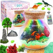 儿童幻想小马工艺品套装 - LED 夜灯遥控瓶，适合 5-10 岁男孩和女孩的彩色生日礼物玩具，圣诞礼物（小配件颜色和款式随机），女孩珠宝盒，女孩礼品盒，恐龙遥控器 - 彩色 - 查看 14