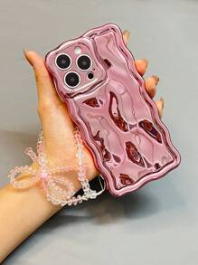 Premium Electroplated Patterned Meteorite Texture Silver Phone Case Compatible With IPhone 16 / 16 Pro / 16 Pro Max / 16 Plus / 16e