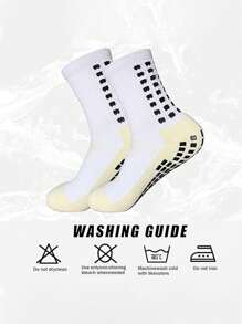 Bộ 9 đôi (Ngẫu nhiên) Tất bóng đá vải bông dày, Tất dài đến giữa bắp chân chống trượt dùng để chơi bóng đá, Tất thể thao đôi Unisex, Dùng cho phòng tập - Nhiều màu - Xem 2