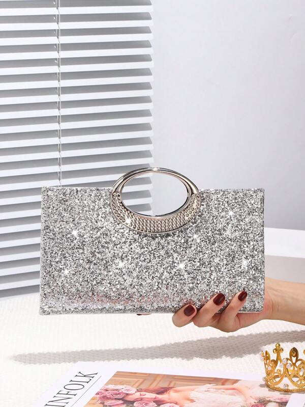 Lightweight, Business Casual Rhinestone Decor Bucket Bag Mini Drawstring Design, Clear Bag Fashion Faux Pearl Bag Evening Bag, Dinner Bag Glamorous, Elegant, Exquisite, Quiet Luxury Rhinestone For Party Girl, Woman, Bride Perfect For Party, Dinner/Banquet Christmas Party Dress, Perfectly Matching With New Years Outfit, Excellently Matching With Party Dresses For Women