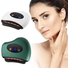 Electric Guasha Stone Massager Heater Vibration Heating Stone Neck Wrinkle Removal Tool -BA1201 - màu xanh lá - Xem 1