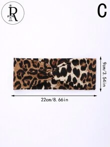 1 Băng đô thể thao in họa tiết thắt nút co giãn dành cho nữ - Yoga, Chạy bộ, Thấm hút mồ hôi, Băng đô thể thao thường ngày in họa tiết da báo Boho Paisley bản rộng, Polyester - Nhiều màu - Xem 5