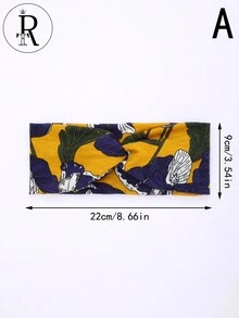 1 Băng đô thể thao in họa tiết thắt nút co giãn dành cho nữ - Yoga, Chạy bộ, Thấm hút mồ hôi, Băng đô thể thao thường ngày in họa tiết da báo Boho Paisley bản rộng, Polyester - Nhiều màu - Xem 4