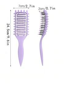 1pc Curling Brush, Curling Brush, Breathable Hairbrush For Grooming, Shaping And Defining Curls, Suitable For Women And Men With Less Pulling - Multicolor - View 4
