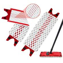 2/4/6Pcs Vileda Mop Replacement Pads Compatible With Vileda Ultramax Turbo 2in1 Mop Easy To Assemble Reusable And Washable Microfiber Cleaning Cloth For Bathroom Kitchen Cleaning Cleaning Tool Christmas Halloween - Multicolor - View 9